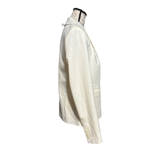 Talbots Season-less Wool Blazer Classic Off White 2 Button Single Breast Jacket - Picture 7 of 9